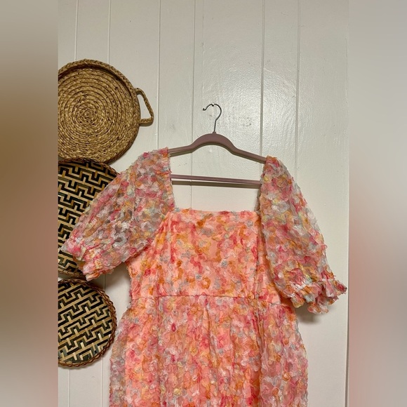 Jodifl Lover Dress, Coral Mix Size 2X - Picture 6 of 12